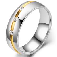 Damski pierścionek Loyal - Srebrny/Złoty/49mm KP17387