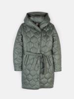 GATE Pikowana zimowa pikowana kurtka z paskiem