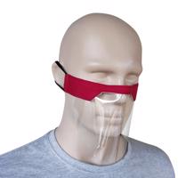 Maseczka ochronna na twarz plastikowa - Czerwony KP7012