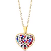 Naszyjnik Color Heart - Złoty/Multi KP20903