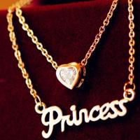 Naszyjnik Love Princess - Złoty KP2572