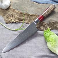 Nóż kuchenny adamaszkowy Hakusan - Chef/Czerwony KP14032