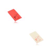 Papierowa koperta na prezenty w mniejszym formacie - motyw ornamentu serca, 50 x 85 mm - Kolor: Czerwony