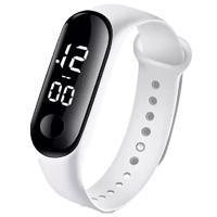 Silikonowy zegarek cyfrowy Simple - Biały KP22386