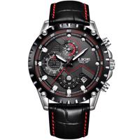 Zegarek LIGE Luxury - Czarny/Srebrny KP4061