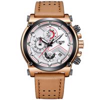 Zegarek LIGE Professional - Brązowy/Biały KP4072