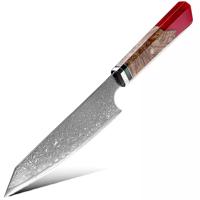 Zestaw adamaszkowych kuchennych noży Kurume - Cleaver/Czerwony/28cm KP20020