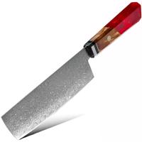 Zestaw adamaszkowych kuchennych noży Kurume - Cleaver/Czerwony/30,5cm KP20013