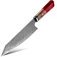 Zestaw adamaszkowych kuchennych noży Kurume - Cleaver/Czerwony/33,8cm KP20019