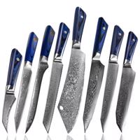 Zestaw noży kuchennych adamaszkowych Sasebo- Niebieski KP20222