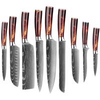 Zestaw noży kuchennych Blade - 9szt/Brązowy KP18609
