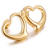 Kolczyki Simple Heart - Złoty KP21634
