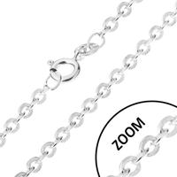 Łańcuszek z prostopadle połączonymi ogniwami ze srebra 925, szerokość 1,2 mm, długość 460 mm